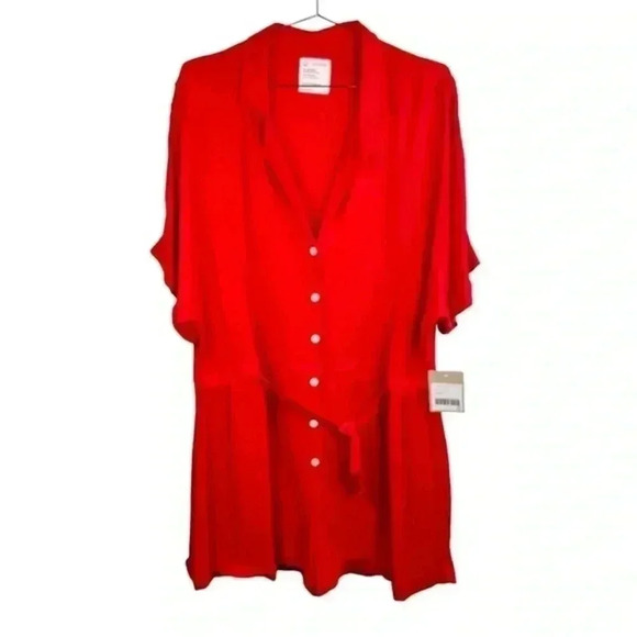 For Days Cherry Red SS Utility Romper - Picture 2 of 8